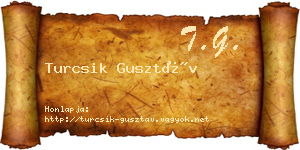 Turcsik Gusztáv névjegykártya