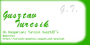 gusztav turcsik business card